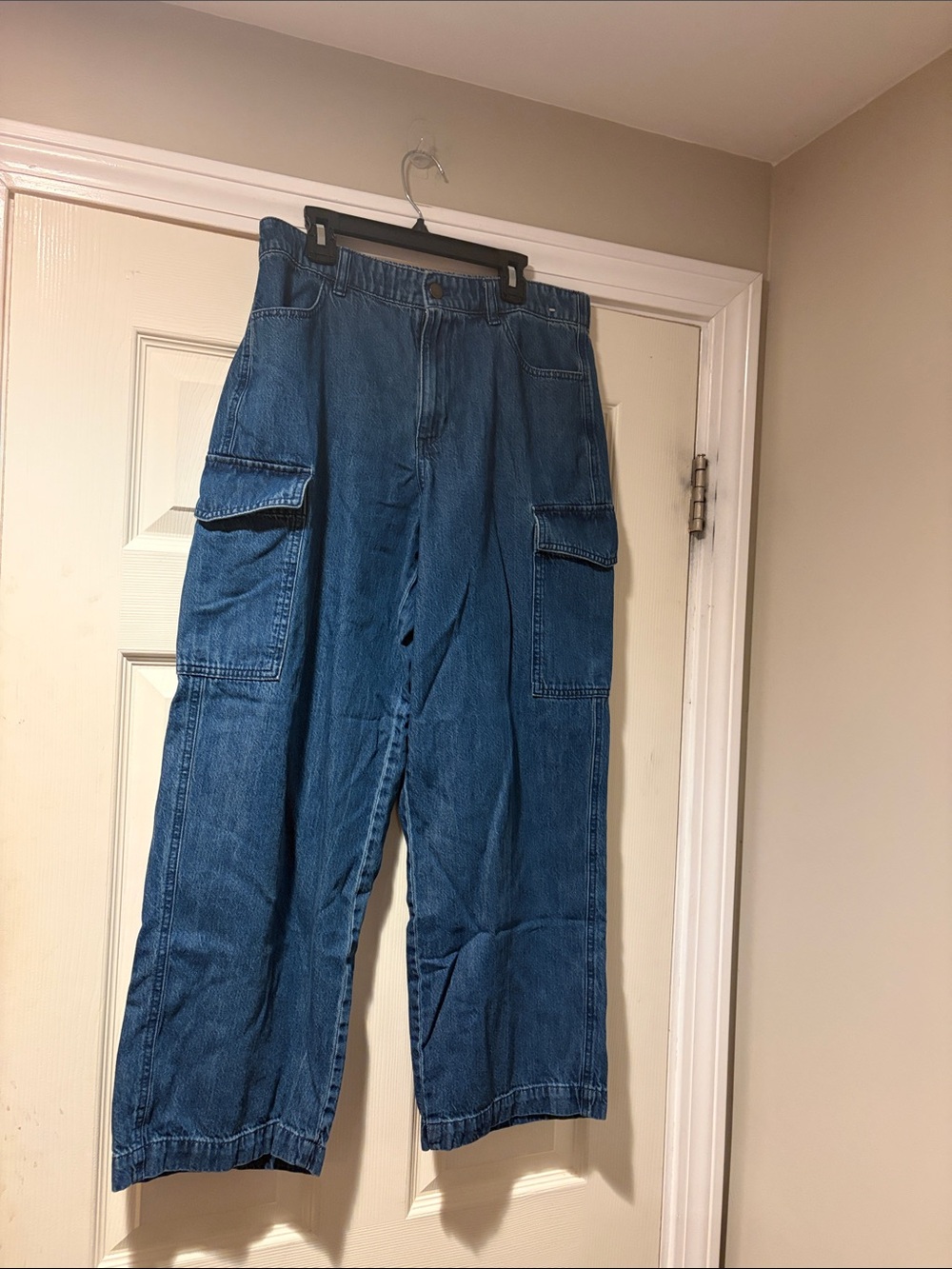 Uniqlo Wide Lego Cargo Jeans in blue L